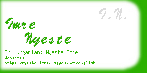 imre nyeste business card